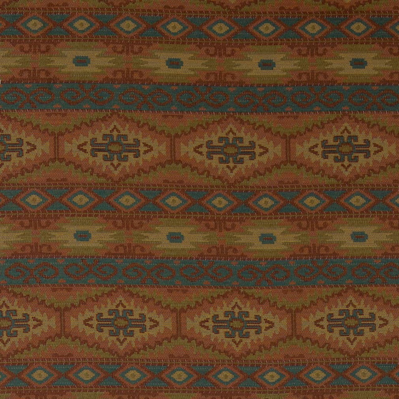 Leather - Aqua & Teal,Orange & Rust Abstract & Geometric,Global,Southwestern Upholstery Fabric 54 Inches"